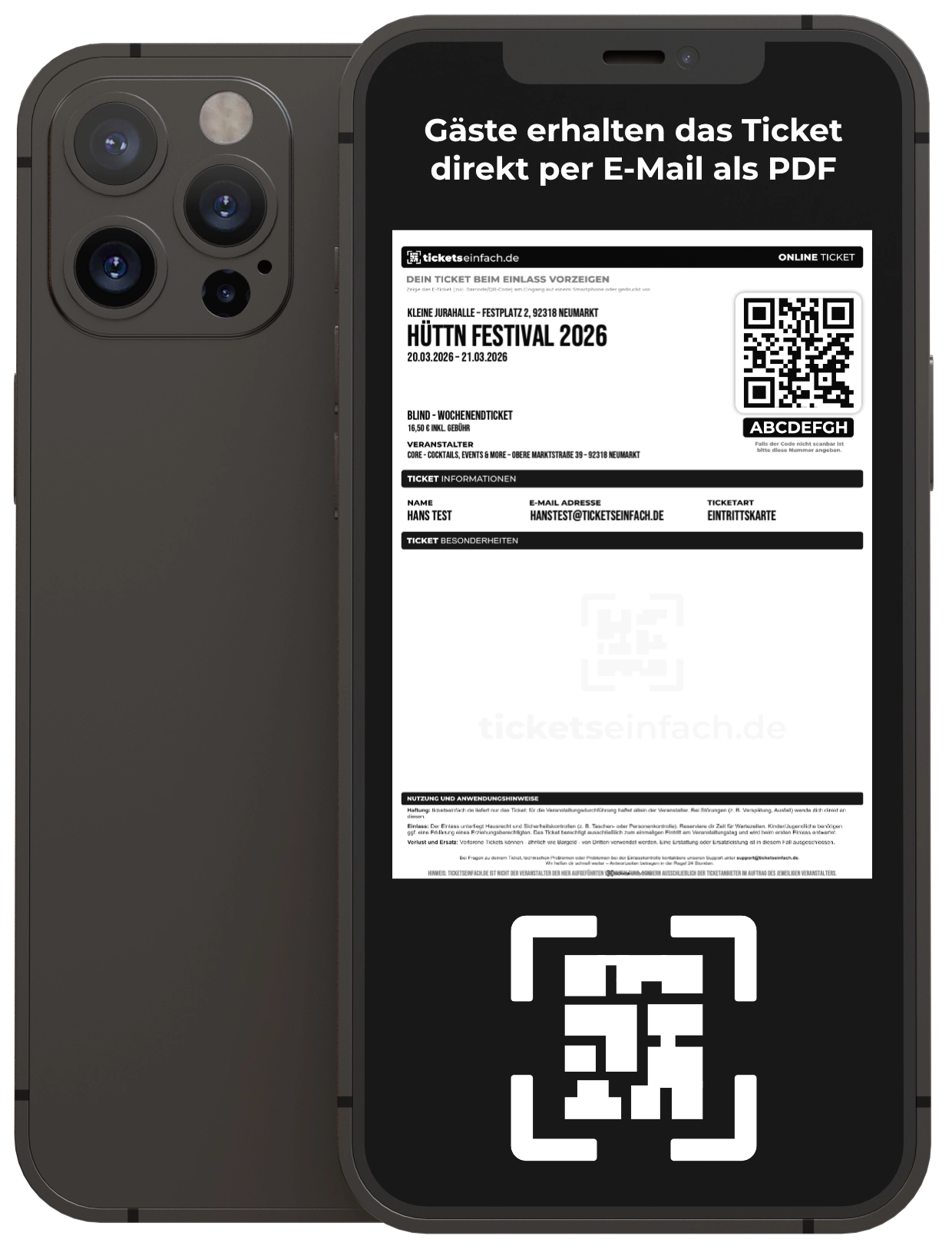 Ticket Scan App Mockup